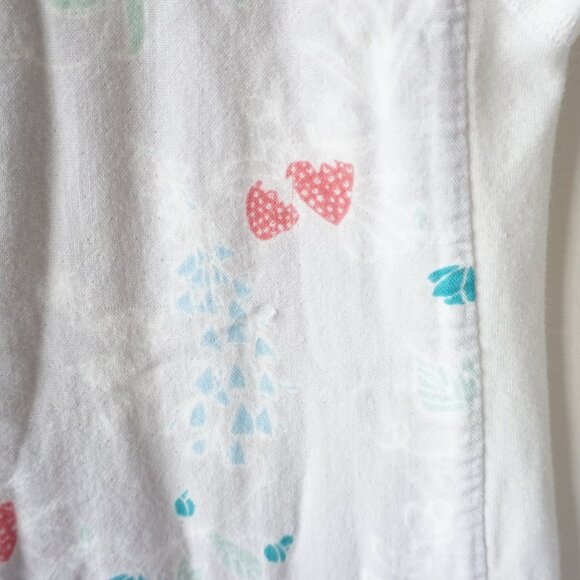 Nest Designs Bamboo Muslin Strawberry Floral Print Sleep Sack White Sz S 6-18m - Picture 9 of 9